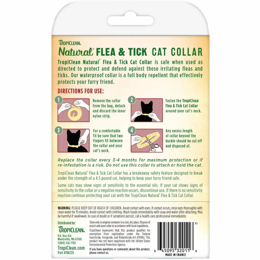 15% OFF: TropiClean Natural Flea & Tick Cat Collar
