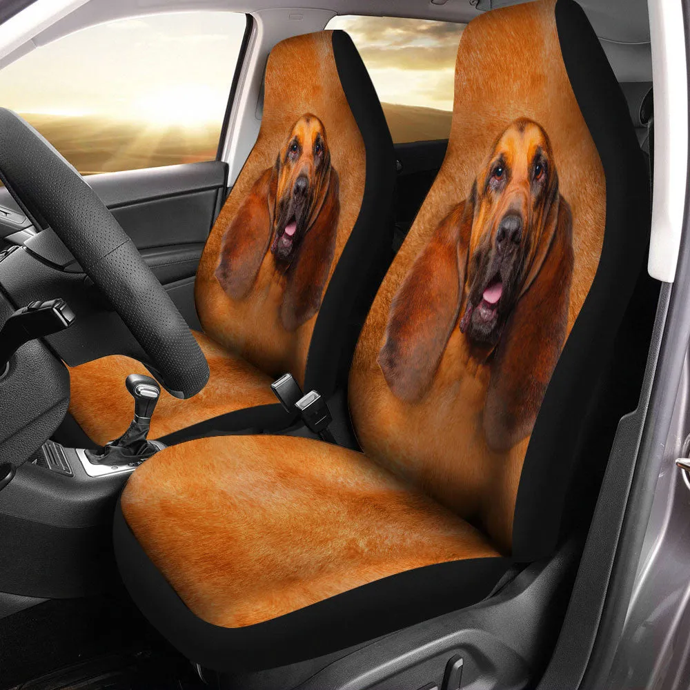 Bloodhound Dog Funny Face Car Seat Covers