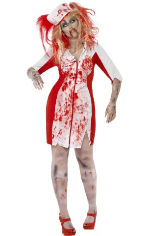 Bloodstained Nurse Womens Plus Size Zombie Costume