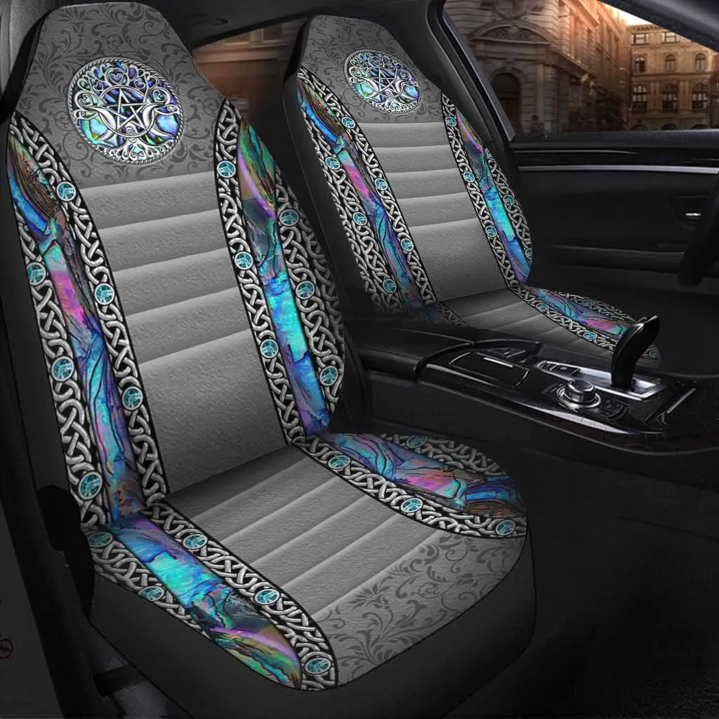 Car Seat Protectors, Mystery Spirit Triple Moon Witch Seat Covers With 3D Pattern Print