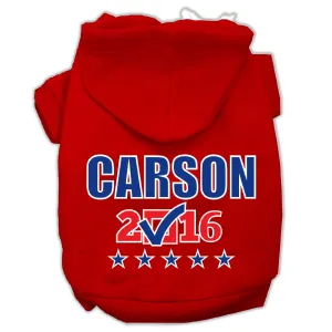 Carson Checkbox Election Screenprint Pet Hoodies Red Size XXXL(20)