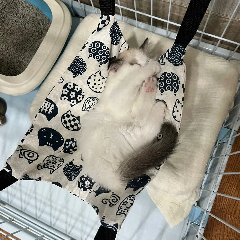 Cat Hanging Hammock with Adjustable Straps