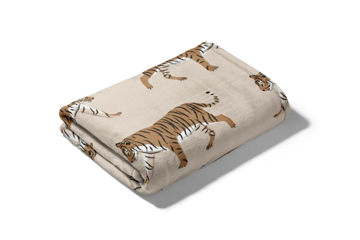 Clairebella Minky Plush Throw Blanket - Tiger