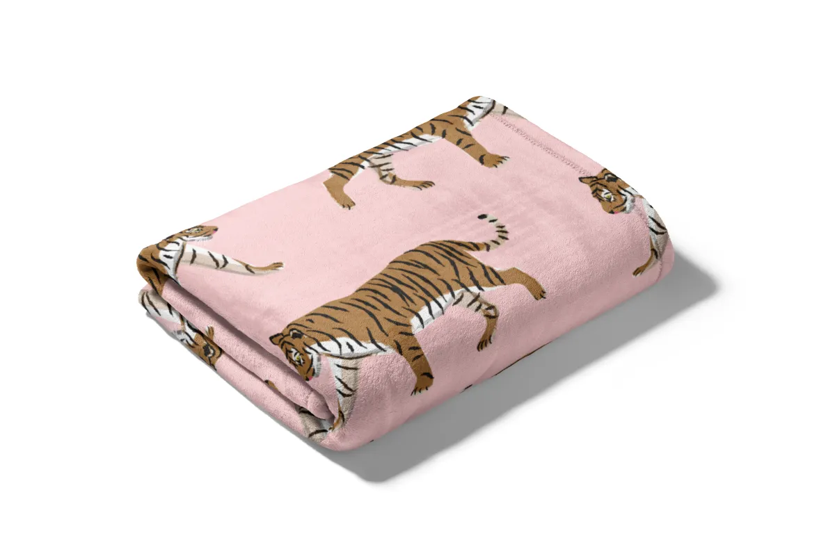 Clairebella Minky Plush Throw Blanket - Tiger