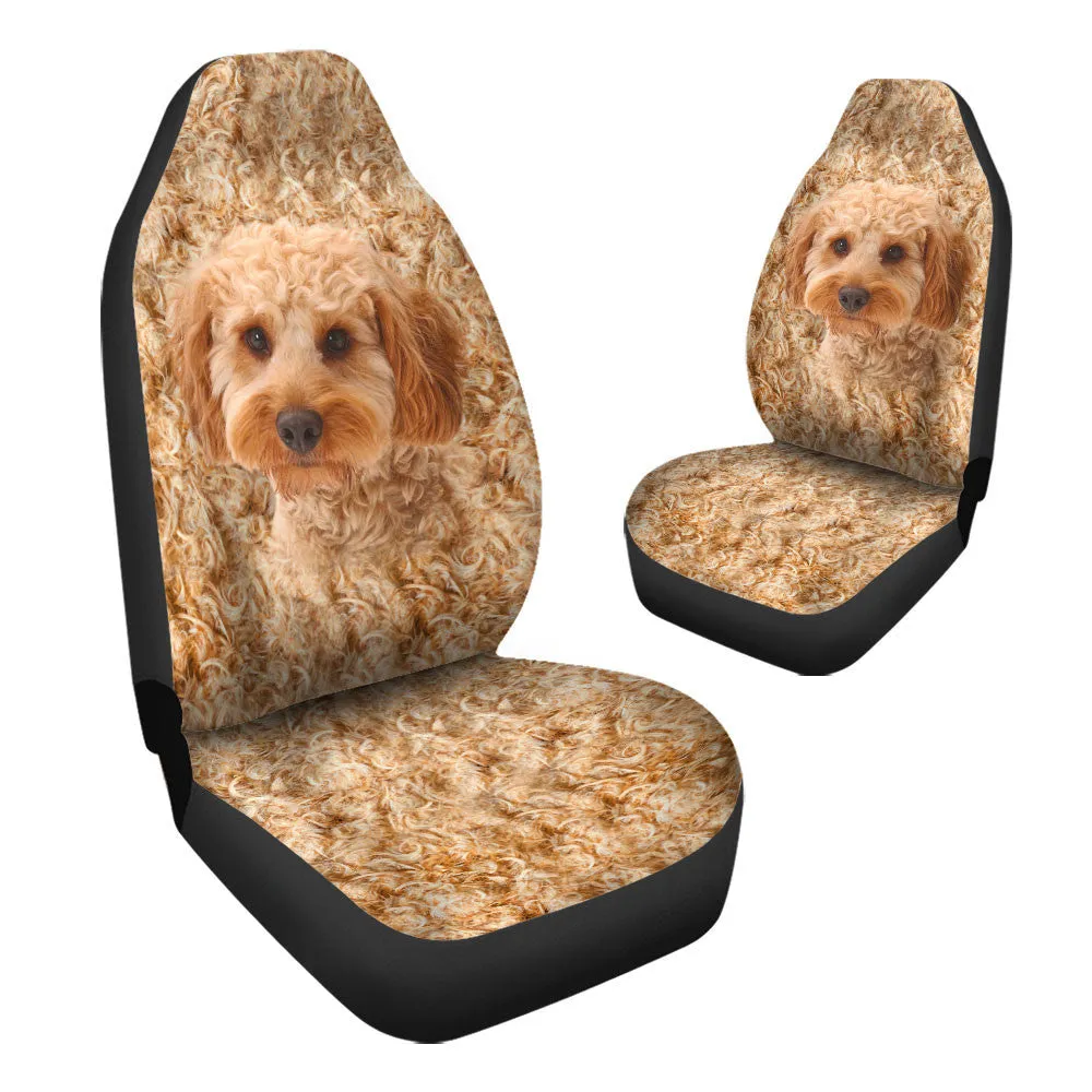 Cockapoo Dog Funny Face Car Seat Covers