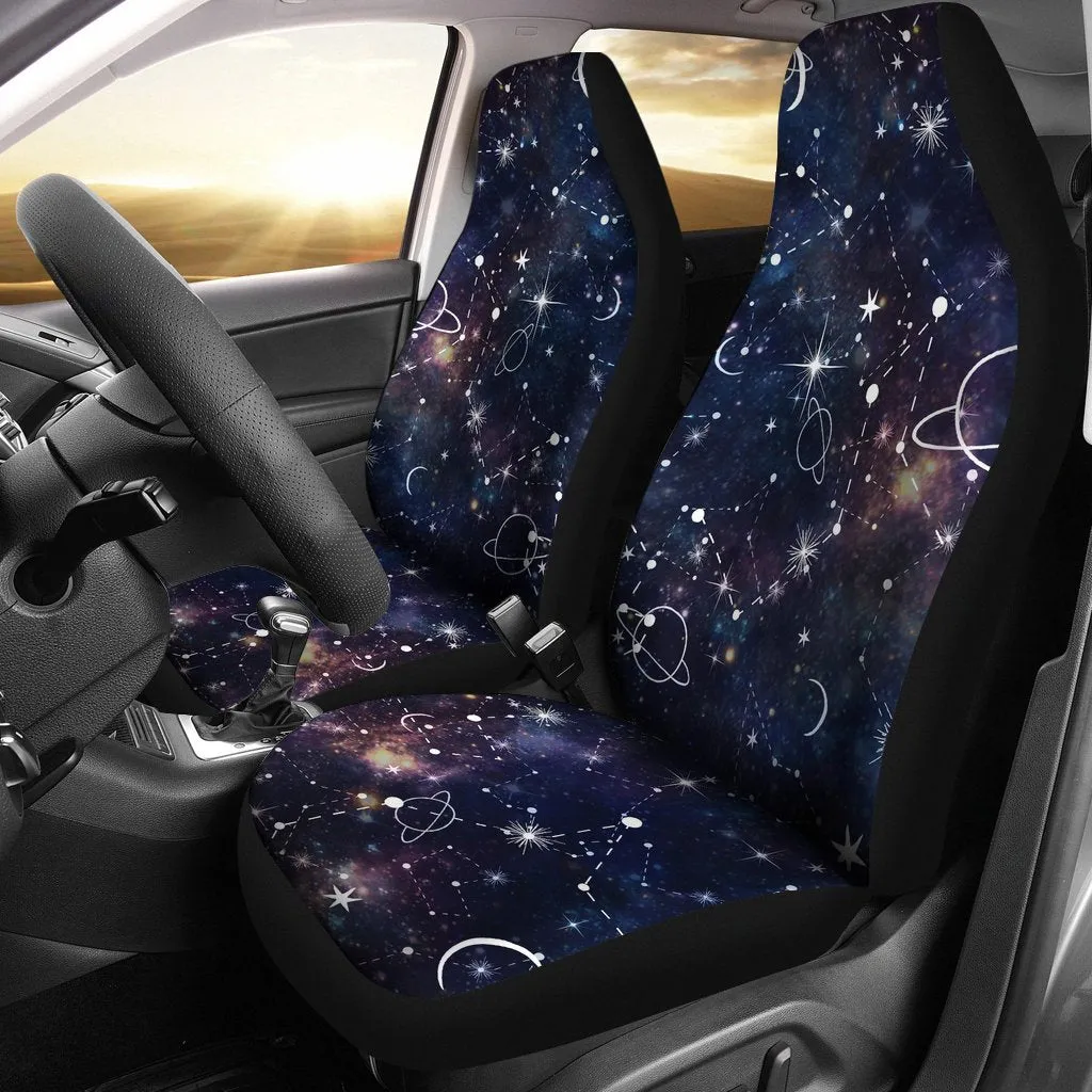 Constellation Galaxy Space Print Universal Fit Car Seat Covers