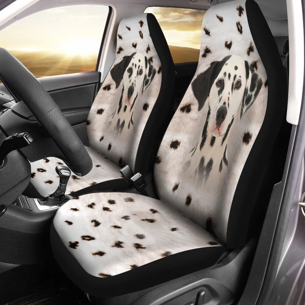 Dalmatian Dog Funny Face Car Seat Covers