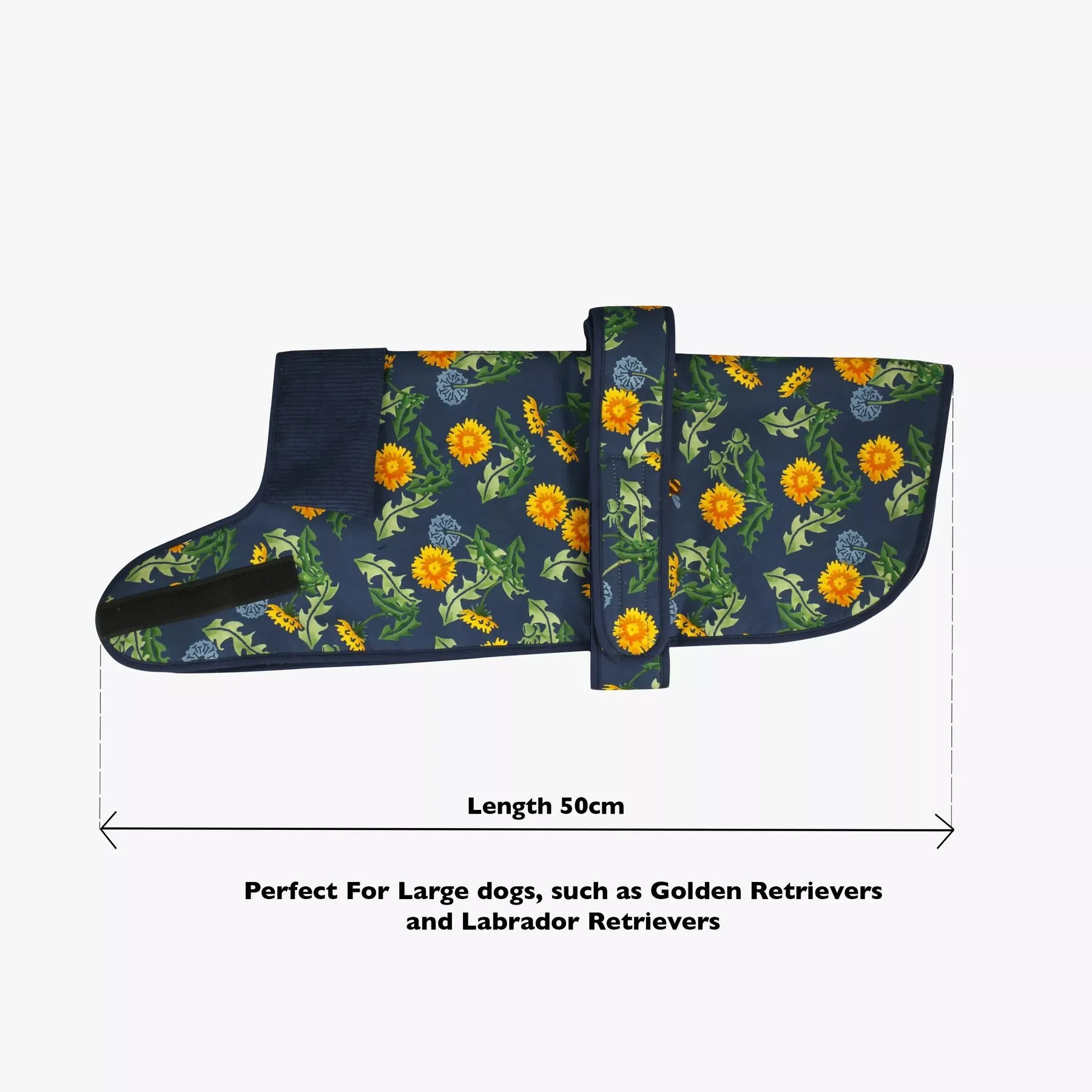Dandelion Waterproof Waxed Cotton Large Pet Coat