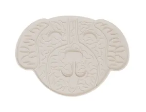 Dexypaws Dog Head Enrichment Licking Mat, White Cat & Dog