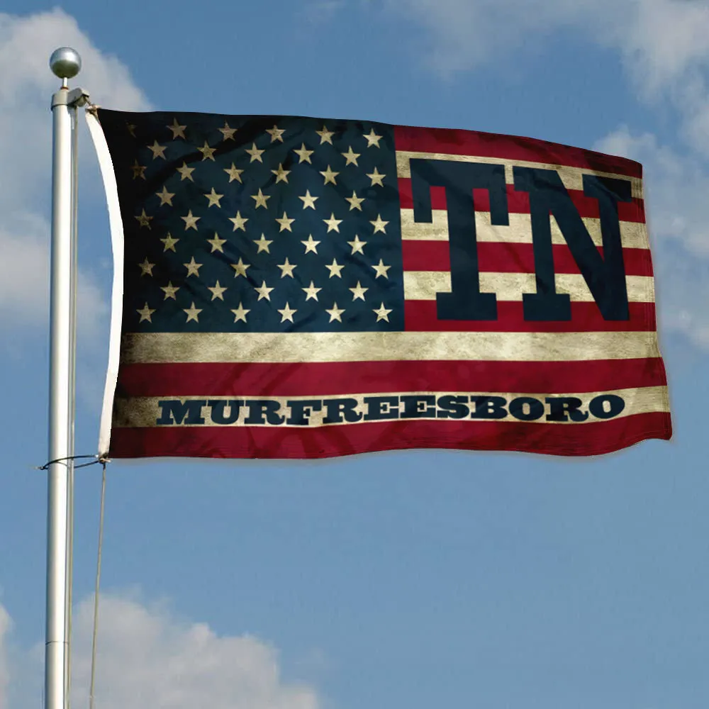 Fyon Double-sided City of Murfreesboro Flag TN Tennessee Banner