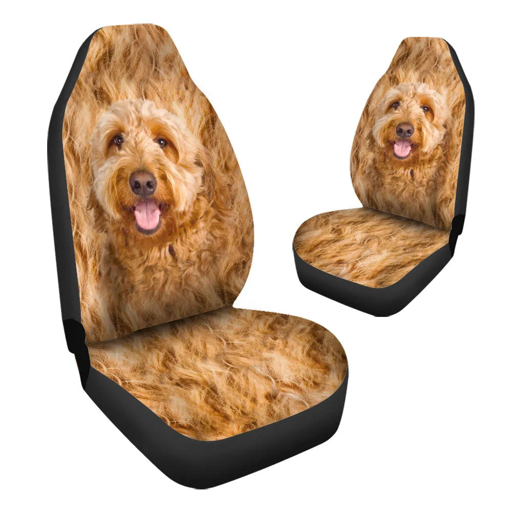 Goldendoodle Dog Funny Face Car Seat Covers