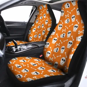 Halloween Skull Pattern Print Universal Fit Car Seat Covers