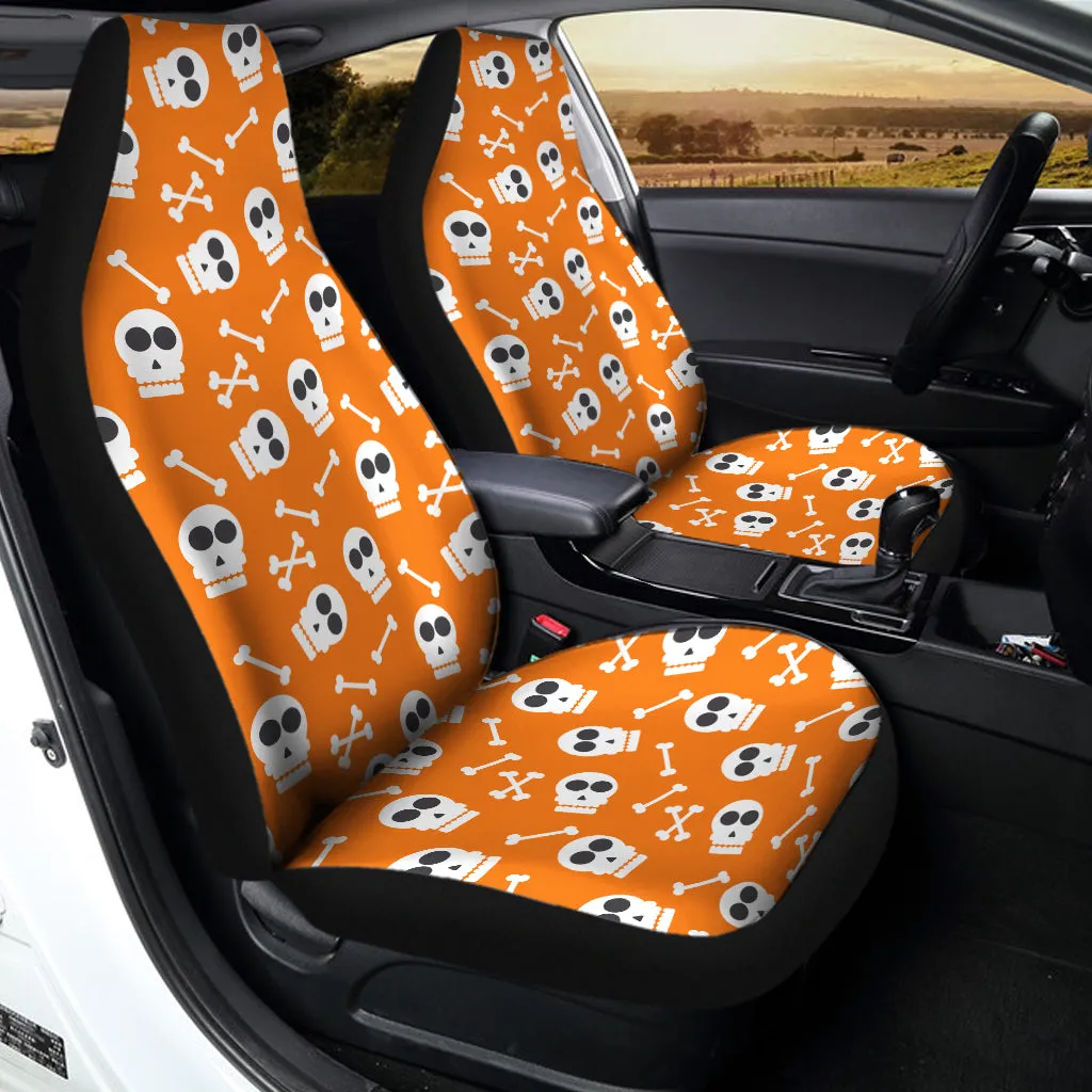 Halloween Skull Pattern Print Universal Fit Car Seat Covers