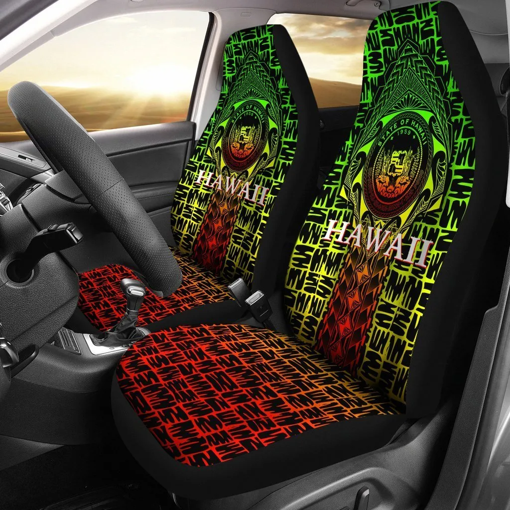 Hawaii Car Seat Cover Hawaii Seal Rocket Style Reggae