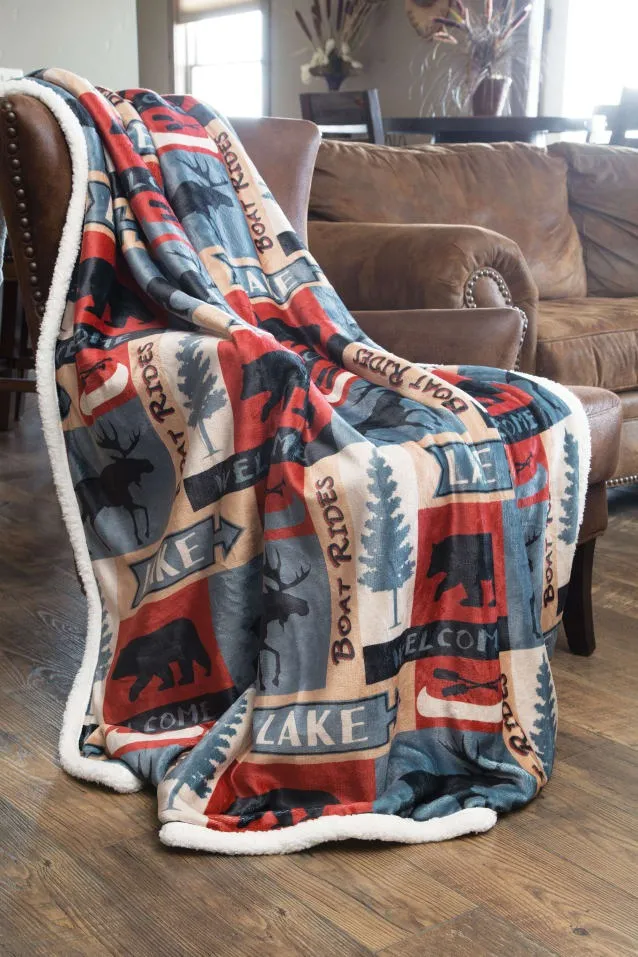 Hidden Lake Plush Throw Blanket - 56"x 68"