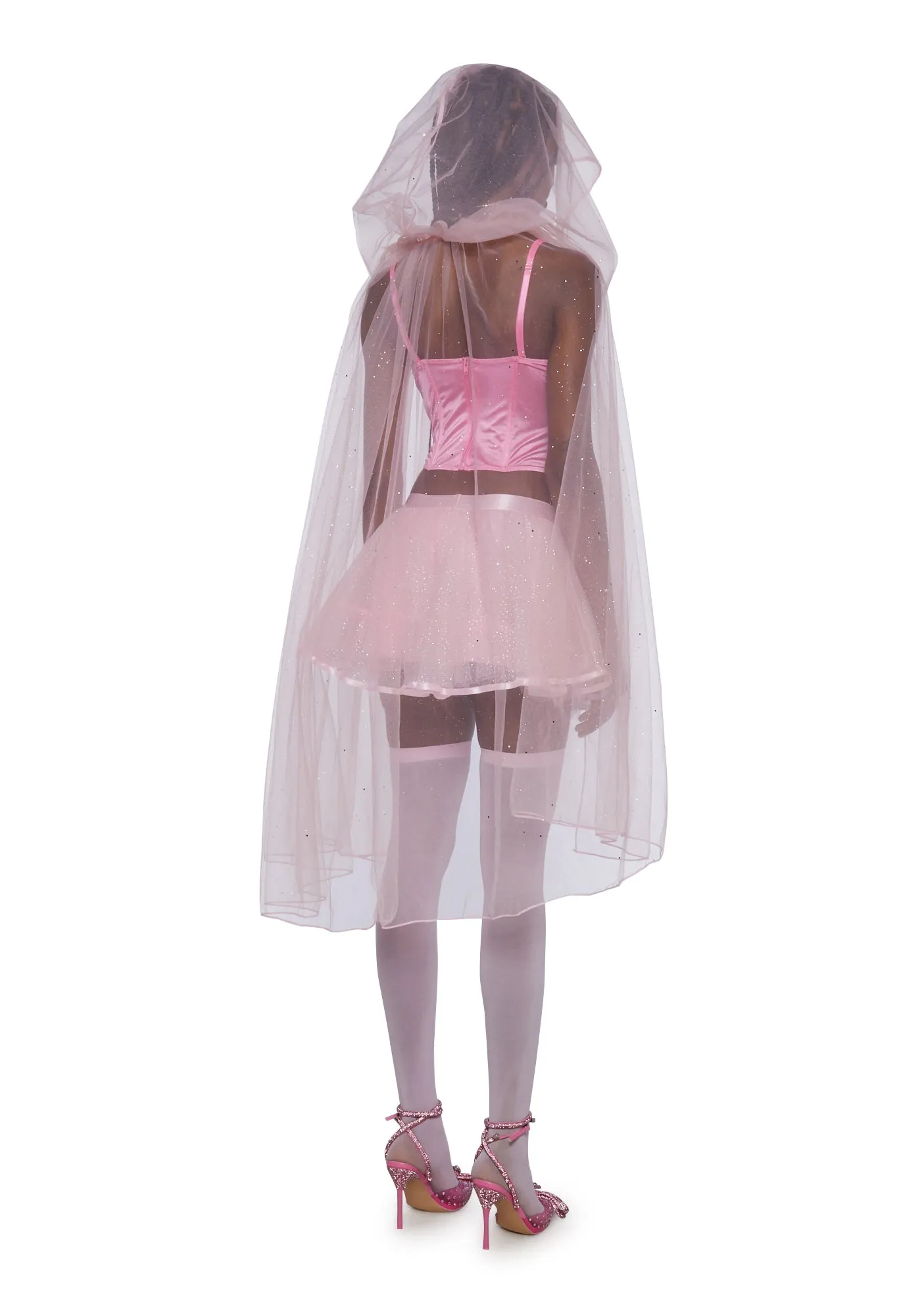 Hide No More Sheer Cape - Pink