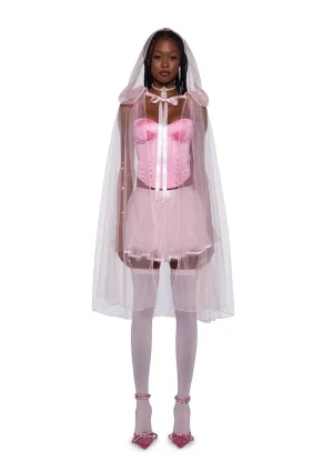 Hide No More Sheer Cape - Pink