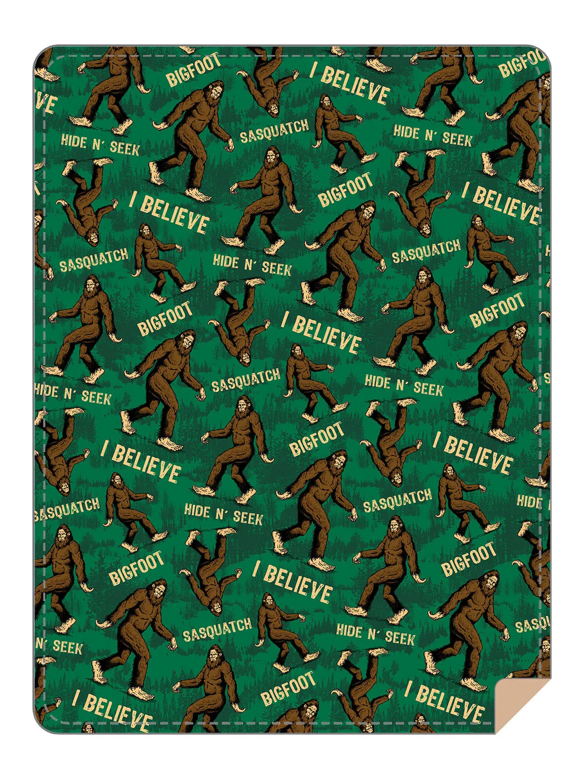 I Believe In Bigfoot Throw Blanket