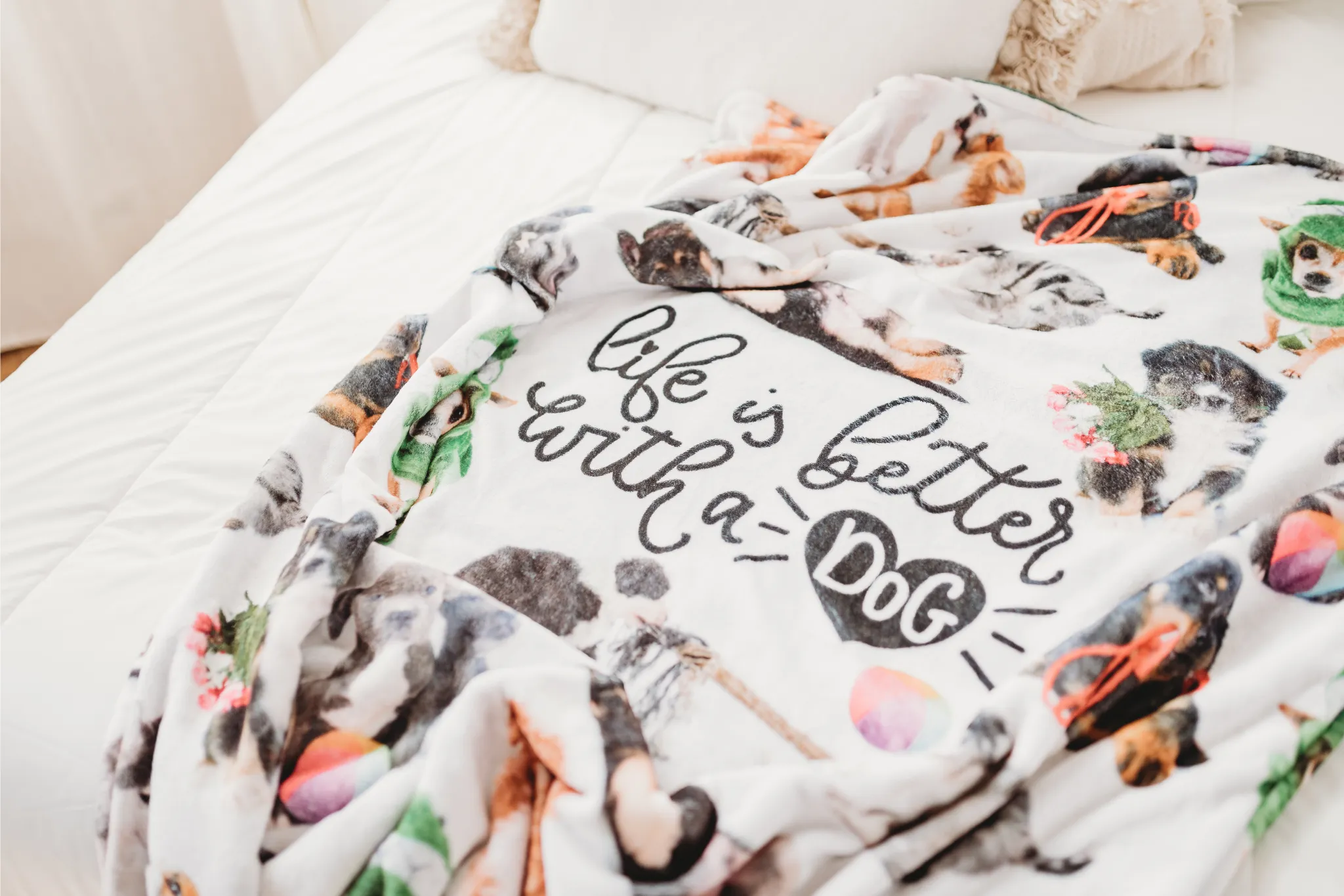 Life Is Better With a Dog Throw Blanket