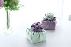 Light Purple & White Green Double Sided Bojagi