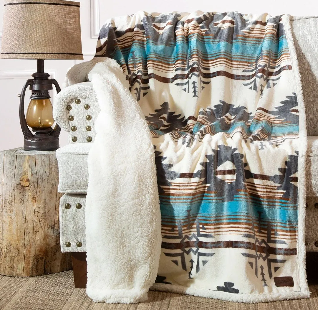 Lone Mountain Plush Throw Blanket - 56" x 68"