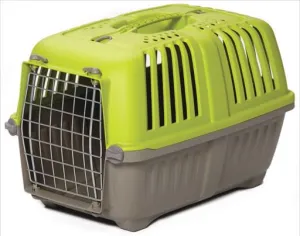 Midwest Spree Hard-Sided Travel Cat and Dog Kennel Carrier - Green - 19" X 12.7" X 12.7" Inches