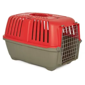 Midwest Spree Hard-Sided Travel Cat and Dog Kennel Carrier - Red - 24" X 15.5" X 15" Inches