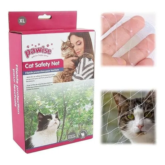 Pawise Balcony Cat Net Transparent 6X3M