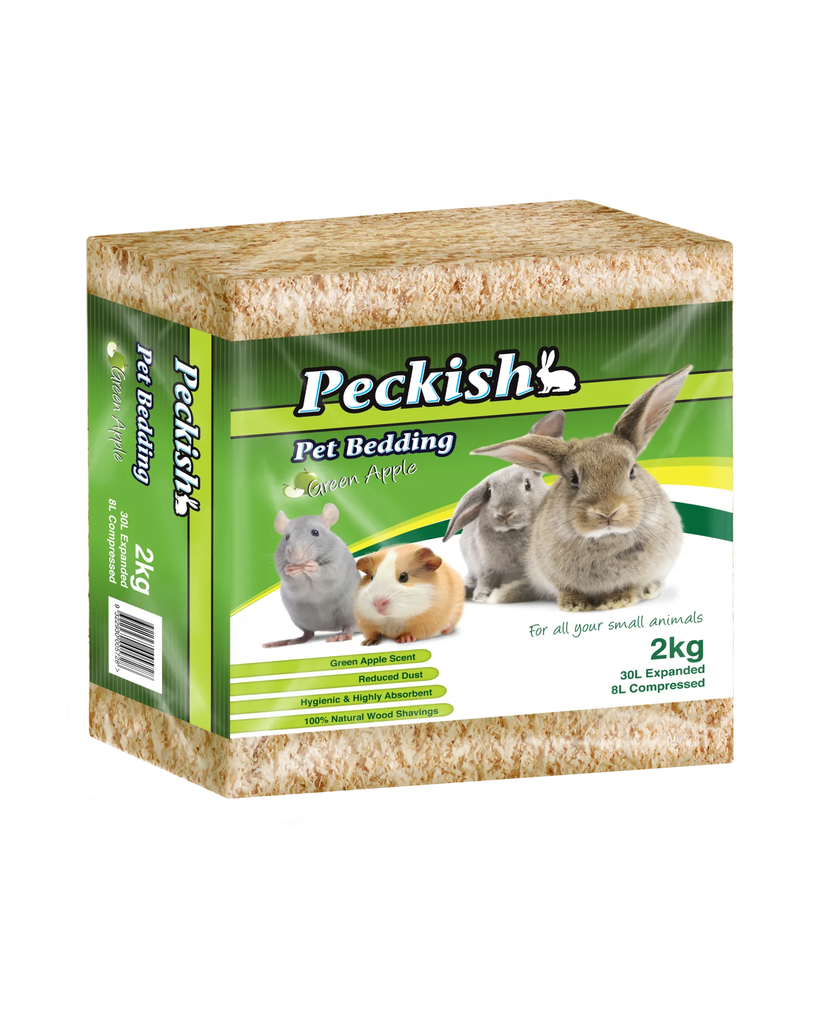 Peckish - Pet Bedding Green Apple (30L)