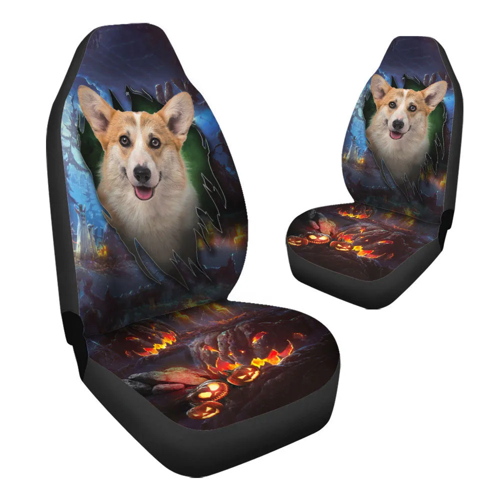Pembroke Welsh Corgi Dog Halloween Car Seat Covers