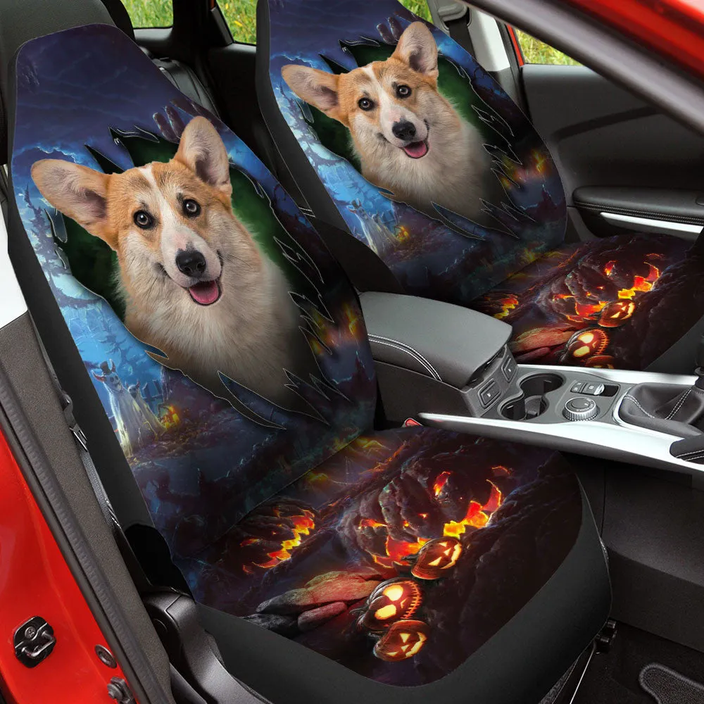 Pembroke Welsh Corgi Dog Halloween Car Seat Covers