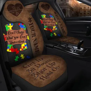Personalized Autism Car Seat Covers Don't Judge What You Don't Understand