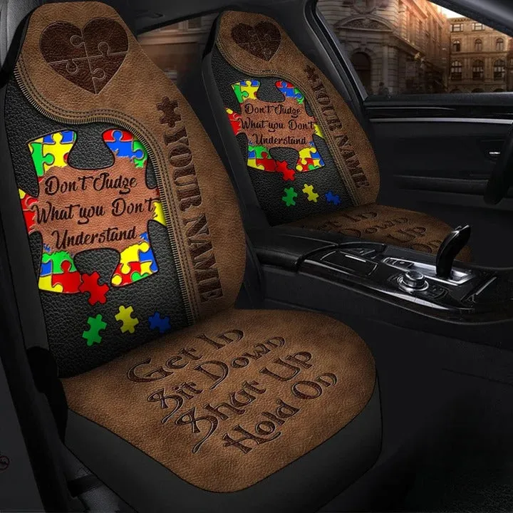 Personalized Autism Car Seat Covers Don't Judge What You Don't Understand