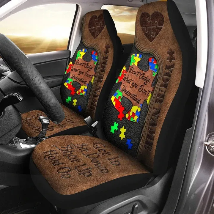 Personalized Autism Car Seat Covers Don't Judge What You Don't Understand