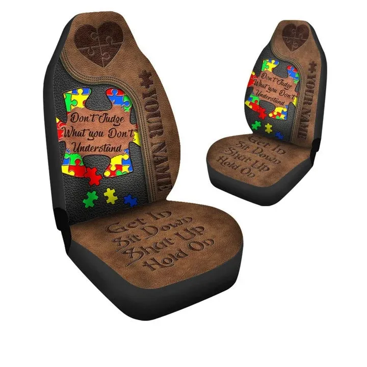 Personalized Autism Car Seat Covers Don't Judge What You Don't Understand