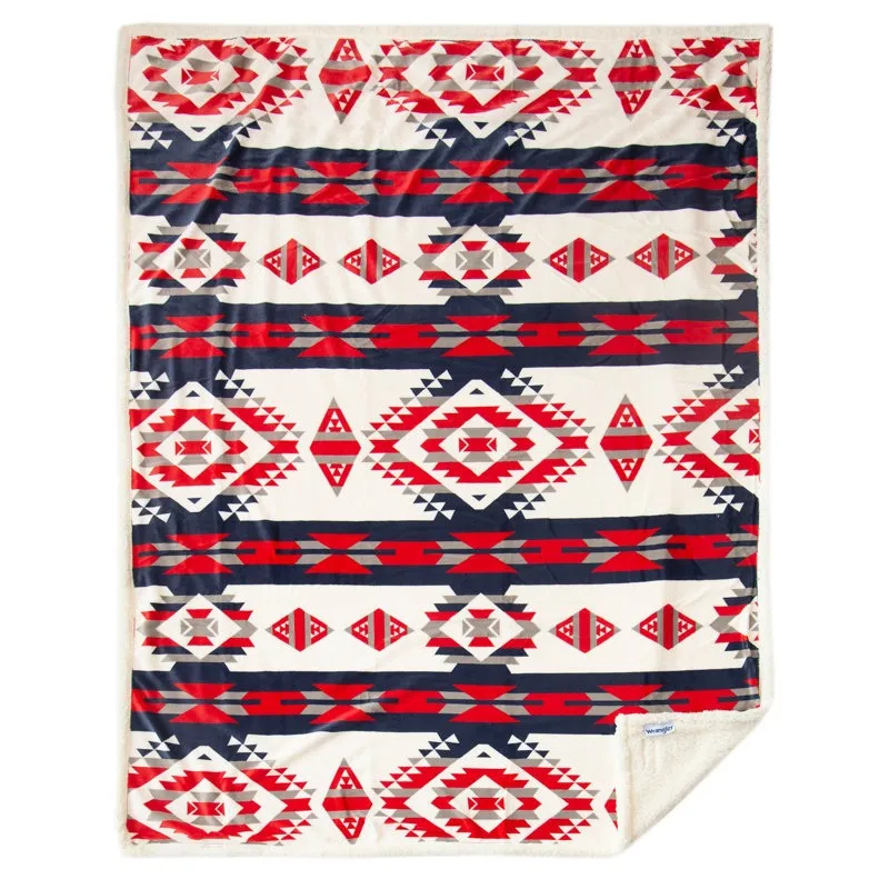 Red, White & Blue Southwest Plush Throw Blanket - 56"x 68"