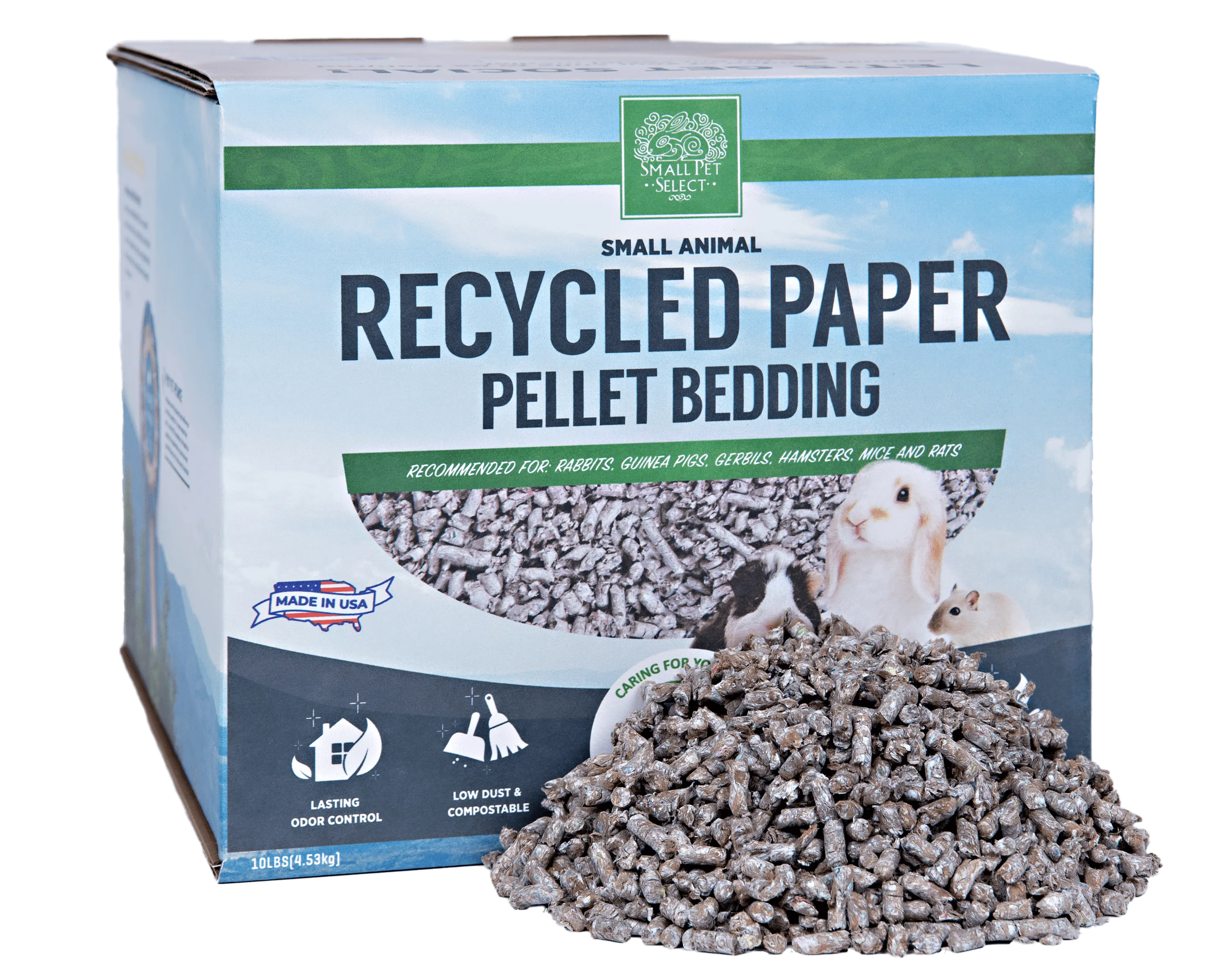 Small Animal Recycled Paper Pellet Bedding