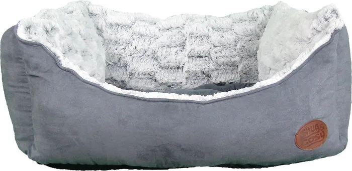 Snug & Cosy Novara Rectangular Dog Bed Charcoal 25"