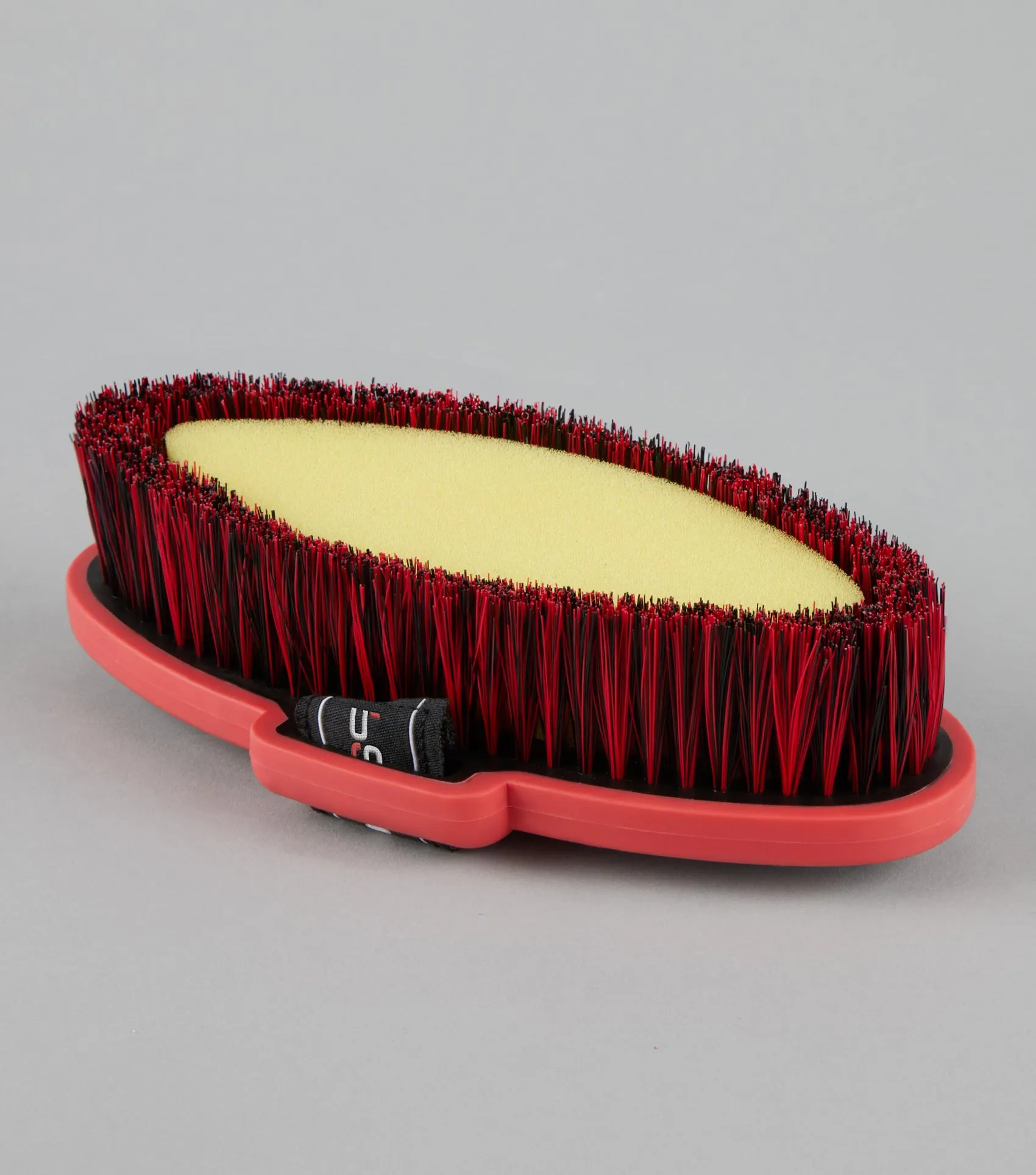 Soft-Touch Body Wash Brush Black & Red