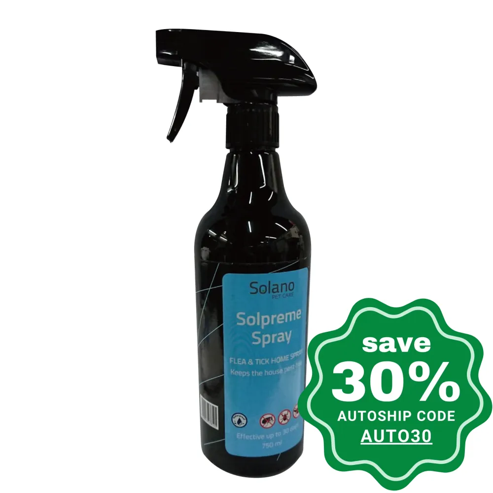 Solano - Natural Flea, Tick & Fly Repellent Home Spray - 750ML