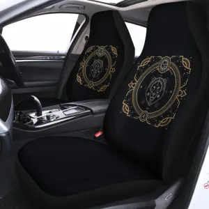 Vintage Leo Zodiac Sign Print Universal Fit Car Seat Covers