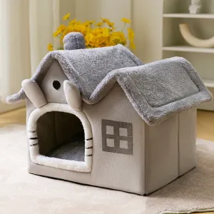 Warm Plush Cat Bed House
